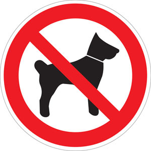 Verbotszeichen - Hundeverbot